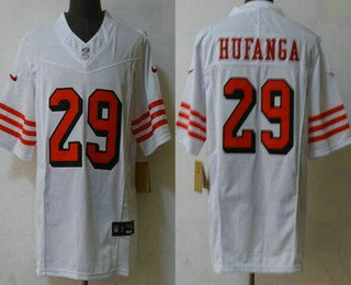 Men's San Francisco 49ers #29 Talanoa Hufanga Limited White Alternate FUSE Vapor Jersey