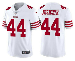 Men's San Francisco 49ers #44 Kyle Juszczyk 2022 New White Vapor Untouchable Limited Stitched Jersey