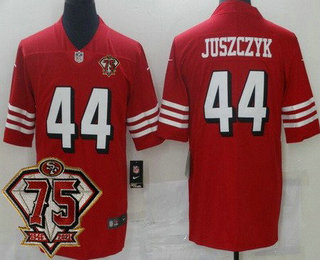 Men's San Francisco 49ers #44 Kyle Juszczyk Limited Red 75th Anniversary Alternate Vapor Jersey