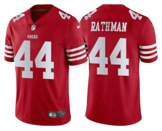 Men's San Francisco 49ers #44 Tom Rathman 2022 New Red Vapor Untouchable Limited Stitched Jersey