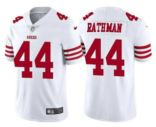 Men's San Francisco 49ers #44 Tom Rathman 2022 New White Vapor Untouchable Limited Stitched Jersey