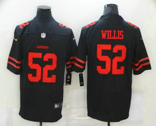 Men's San Francisco 49ers #52 Patrick Willis Black 2017 Vapor Untouchable Stitched NFL Nike Limited Jersey