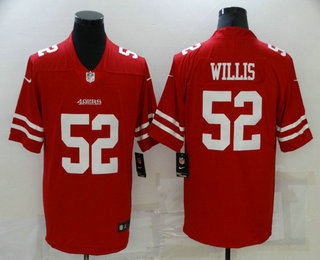 Men's San Francisco 49ers #52 Patrick Willis Red 2017 Vapor Untouchable Stitched NFL Nike Limited Jersey