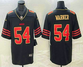 Men's San Francisco 49ers #54 Bobby Wagner Black Gold Fashion Vapor Limited Stitched Jersey