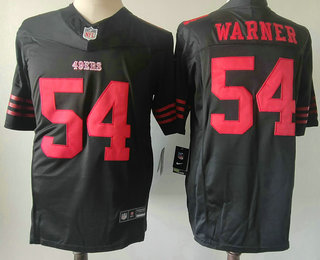 Men's San Francisco 49ers #54 Fred Warner Black 2023 FUSE Vapor Limited Stitched Jersey