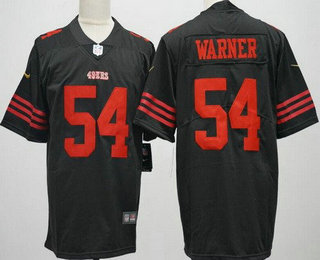 Men's San Francisco 49ers #54 Fred Warner Limited Black Vapor Jersey