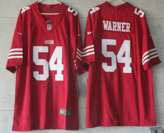 Men's San Francisco 49ers #54 Fred Warner Limited Red Vapor Jersey