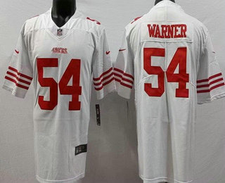 Men's San Francisco 49ers #54 Fred Warner Limited White Vapor Jersey