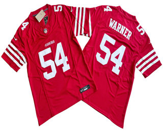 Men's San Francisco 49ers #54 Fred Warner Red 2023 FUSE Vapor Limited Stitched Jersey