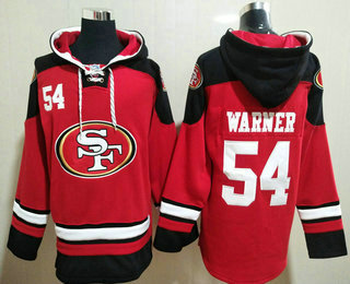 Men's San Francisco 49ers #54 Fred Warner Red Team Color 2014 NFL Hoodie