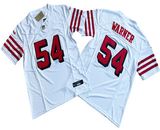 Men's San Francisco 49ers #54 Fred Warner White 2023 FUSE Color Rush Vapor Untouchable Limited Jersey