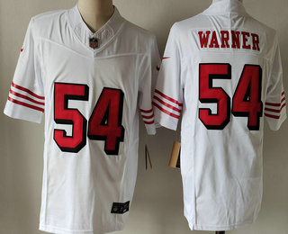 Men's San Francisco 49ers #54 Fred Warner White 2023 FUSE Color Rush Vapor Untouchable Limited Jersey