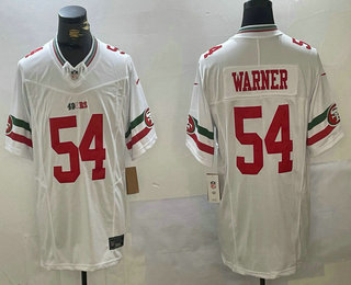 Men's San Francisco 49ers #54 Fred Warner White FUSE Mexico Vapor Limited Stitched Jersey