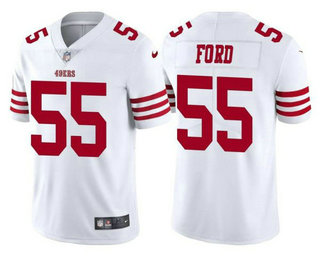 Men's San Francisco 49ers #55 Dee Ford 2022 New White Vapor Untouchable Limited Stitched Jersey