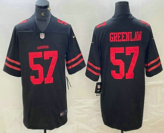 Men's San Francisco 49ers #57 Dre Greenlaw Black 2022 Vapor Limited Stitched Jersey