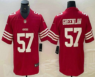 Men's San Francisco 49ers #57 Dre Greenlaw Red 2022 Vapor Limited Stitched Jersey