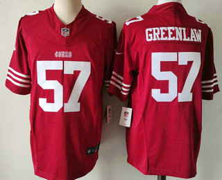 Men's San Francisco 49ers #57 Dre Greenlaw Red 2023 FUSE Vapor Limited Stitched Jersey