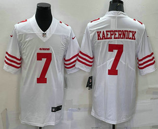 Men's San Francisco 49ers #7 Colin Kaepernick 2022 New White Vapor Untouchable Limited Stitched Jersey