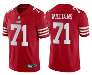 Men's San Francisco 49ers #71 Trent Williams 2022 New Red Vapor Untouchable Limited Stitched Jersey