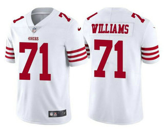 Men's San Francisco 49ers #71 Trent Williams 2022 New White Vapor Untouchable Limited Stitched Jersey