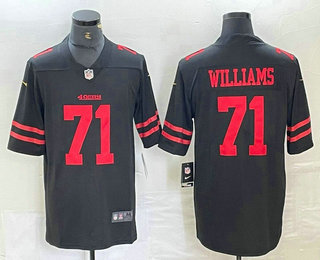 Men's San Francisco 49ers #71 Trent Williams Black Vapor Limited Stitched Jersey