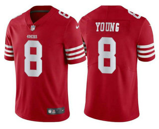 Men's San Francisco 49ers #8 Steve Young 2022 New Red Vapor Untouchable Limited Stitched Jersey