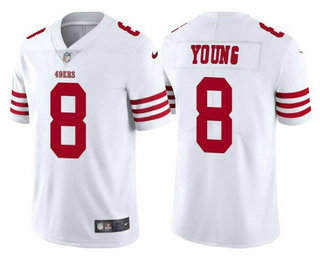 Men's San Francisco 49ers #8 Steve Young 2022 New White Vapor Untouchable Limited Stitched Jersey