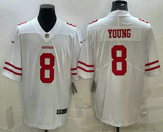 Men's San Francisco 49ers #8 Steve Young White 2017 Vapor Untouchable Stitched NFL Nike Limited Jersey