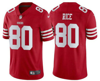 Men's San Francisco 49ers #80 Jerry Rice 2022 New Red Vapor Untouchable Vapor Untouchable Limited Stitched Jersey