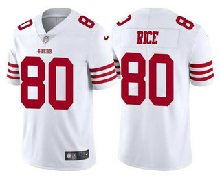 Men's San Francisco 49ers #80 Jerry Rice 2022 New White Vapor Untouchable Limited Stitched Jersey