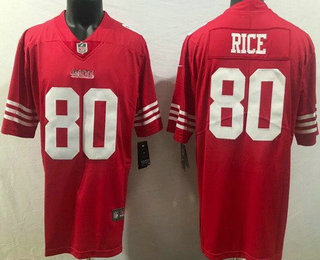 Men's San Francisco 49ers #80 Jerry Rice Limited Red Vapor Jersey