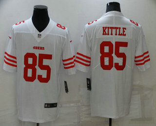 Men's San Francisco 49ers #85 George Kittle 2022 New White Vapor Untouchable Vapor Untouchable Limited Stitched Jersey