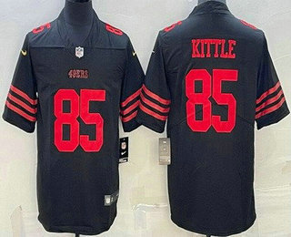 Men's San Francisco 49ers #85 George Kittle Limited Black 2022 Vapor Jersey