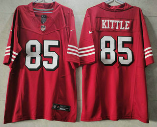 Men's San Francisco 49ers #85 George Kittle Red 2023 FUSE Color Rush Vapor Untouchable Limited Jersey