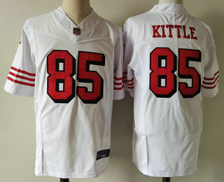 Men's San Francisco 49ers #85 George Kittle White 2023 FUSE Color Rush Vapor Untouchable Limited Jersey