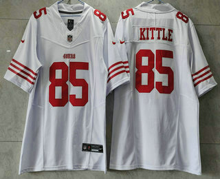 Men's San Francisco 49ers #85 George Kittle White 2023 FUSE Vapor Untouchable Limited Stitched Jersey