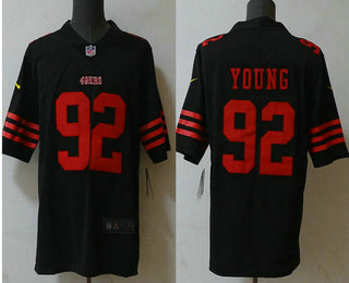 Men's San Francisco 49ers #92 Chase Young Black 2023 FUSE Vapor Limited Stitched Jersey