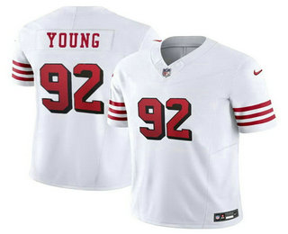 Men's San Francisco 49ers #92 Chase Young White 2023 FUSE Color Rush Vapor Limited Jersey