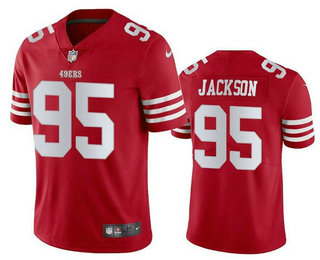 Men's San Francisco 49ers #95 Drake Jackson 2022 Red Vapor Untouchable Stitched Football Jersey