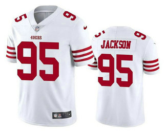 Men's San Francisco 49ers #95 Drake Jackson 2022 White Vapor Untouchable Stitched Football Jersey