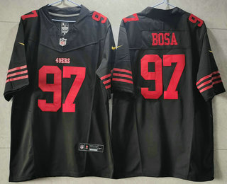 Men's San Francisco 49ers #97 Nick Bosa Black 2023 FUSE Vapor Untouchable Limited Stitched Jersey