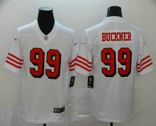 Men's San Francisco 49ers #99 Deforest Buckner White New 2018 Color Rush Vapor Untouchable Limited Jersey