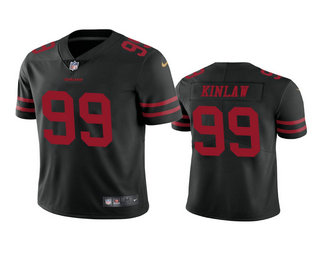 Men's San Francisco 49ers #99 Javon Kinlaw Black 2020 NFL Draft Vapor Limited Jersey