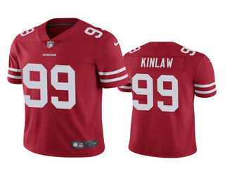 Men's San Francisco 49ers #99 Javon Kinlaw Scarlet 2020 NFL Draft Vapor Limited Jersey