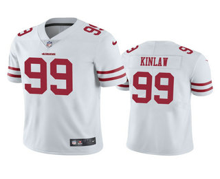 Men's San Francisco 49ers #99 Javon Kinlaw White 2020 NFL Draft Vapor Limited Jersey