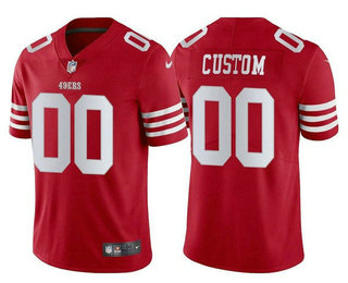 Men's San Francisco 49ers Active Player Custom 2022 New Scarlet Vapor Untouchable Stitched Football Jersey