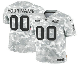 Men's San Francisco 49ers Active Player Custom 2024 FUSE Camo Salute to Service Limited Stitched Jersey