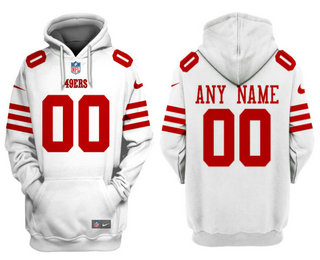 Men's San Francisco 49ers Active Player Custom White Alternate Pullover Hoodie