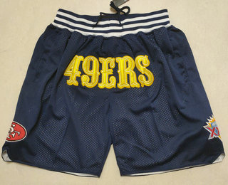 Men's San Francisco 49ers Black XXIX Super Bowl Patch Just Don Shorts