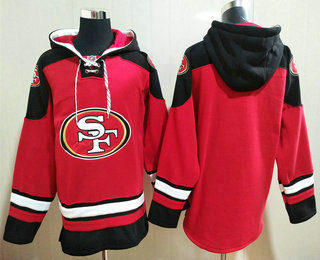 Men's San Francisco 49ers Blank Red Team Color 2014 NFL Hoodie